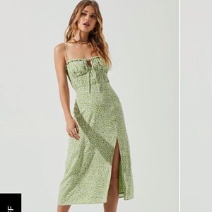 ASTR The Label Avalee Ditsy floral cutout midi dress size medium NWOT